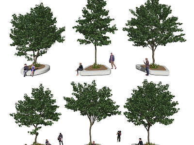 Modern Tree Landscape Tree Outdoor Trees Flowers model