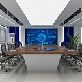 Modern Science and Technology Command Center Monitoring Room Dispatcher Control Room Console Command Hall Monitoring Hall 3d model