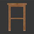 Wooden Square Top Table With Four Legs Light Wood Finish Simple Design