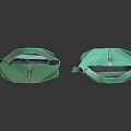 Two Green Leather Handbags With Long Shoulder Straps And Zipper Detail On Dark Background