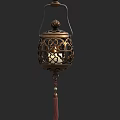 Three Traditional Intricate Cutout Design Chandeliers With Hanging Tassels And Elegant Details