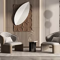 Modern leisure sofa combination single chair 3d model