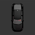Modern Black Sporty Sedan With Red Interior Rear Spoiler And Alloy Wheels