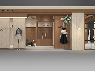 Clothing Store Clothing Store Door Head Middle Ancient Clothing Store Buying Store Quiet 3d model