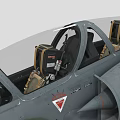 Two Seat Camouflage Fighter Jet With Tail Insignia Serial Number 3 JJ And Weapon Payload