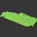 Detailed 3D Terrain Model With Mountainous Topographic Features And Elevation Details
