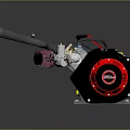 High Performance Automotive Turbocharger With Pink Air Filter And Connecting Piping