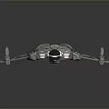 Futuristic Spacecraft Design With Streamlined Silver Gray Body Green Blue Accents