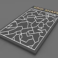 Grid Shape Abstract Geometric Pattern Design On Decorative Artwork Panel
