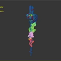 Green Spiral Ornate Weapon With Detailed Textured Staff And Curved Design