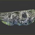 Colorful 3D Terrain Model With Blue Green White Mountain And Valley Textures