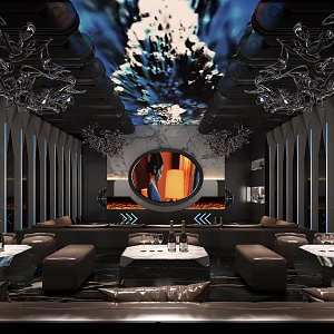 KTV private room booth coffee table 3d model
