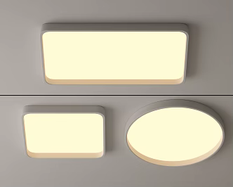 Ceiling light led ceiling light cream wind ceiling light round ceiling light square bedroom ceiling light 3d model