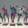 Model running trotting running figure nike sports 3d model