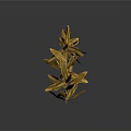 Elegant Golden Olive Branch Wreath Headwear with Reflection on Dark Background