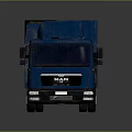 Blue Cargo Truck With Box Body And Commercial Delivery Features