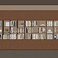 bookcase bookshelf book ornaments 3d model