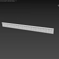 Elegant White Sculptural Carving With Uniformly Arranged Curved Patterns For Wall Decoration
