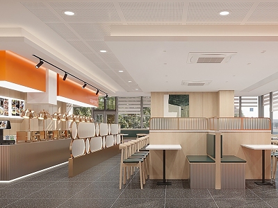 Modern Fast Food Restaurant model