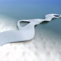 Ocean Trestle Modern Bridge 3d model