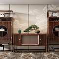 New Chinese Decorative Cabinet 3d model