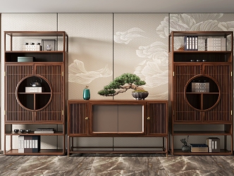 New Chinese Decorative Cabinet 3d model