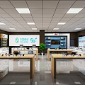 China Mobile Digital Store Interior With 5G Mobile Phones And Modern Display Counters