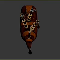 Classic Vintage Handcrafted Leather Bagpipe With Decorative Design And Wooden Pipes