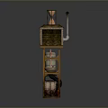 Floor Clock Big Clock Retro Clock Retro Clock Retro Clock Large Clock Pendulum Furnishings 3d model