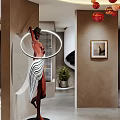 Modern Beauty Hair Salon Interior Design With Wooden Cabinets Corridor And Decor