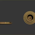 Commercial Equipment Golden Telescope With Red Decorative Band And Small Ring Accessory