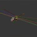 Futuristic Aircraft Design with Multiple Long Rotors and Aerodynamic Fuselage Structure