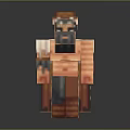 Barbarian Warrior Character In Pixel Art Style With Helmet Fur Armor And
