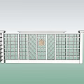 Garden Wall Design With Lattice Pattern And Central Circular Ornament
