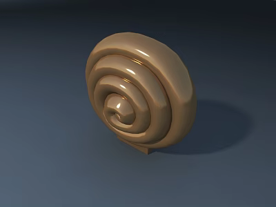 Golden Spiral Shaped Road Facility Structure With Curved Design For Traffic Safety 3d model