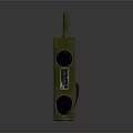 Green Military Weapon Handheld Device With Antenna And Black Control Buttons