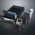 Modern printer laser printer bill printer dot matrix printer 3d model