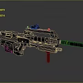 Futuristic Tactical Rifle Featuring Modern Black Design Tactical Scope And Ergonomic Grip