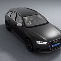 Black Audi Wagon With Sleek Exterior Design And Alloy Wheels Front Grille