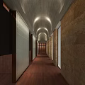Traditional Chinese Restaurant Interior With Wooden Ceiling Warm Lighting And Tables Chairs