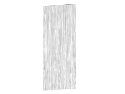 White Vertical Striped Textured Curtain For Modern Home Interior Design 3d model