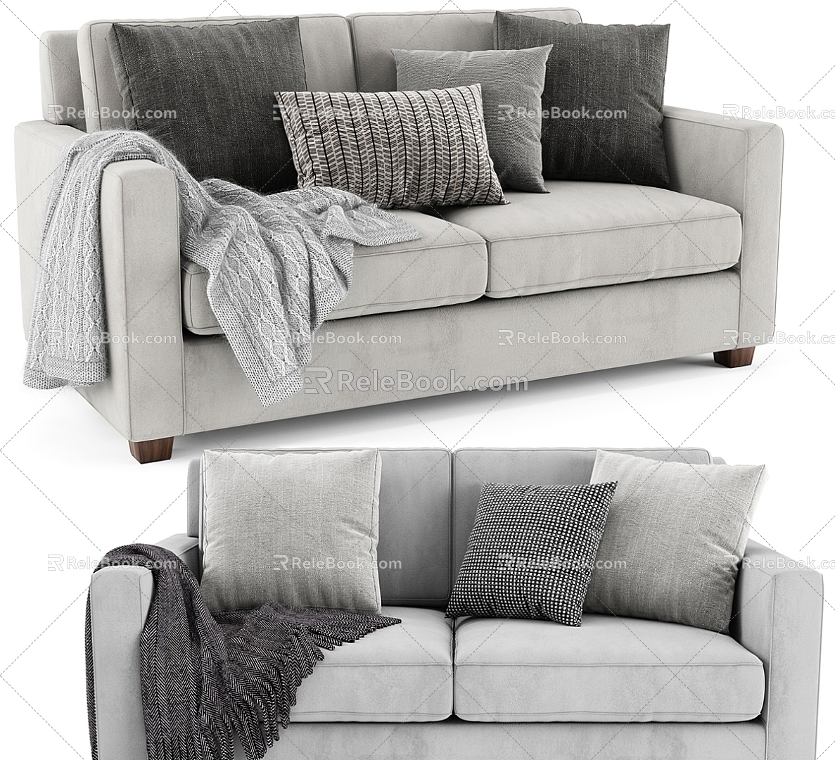 Modern Leisure Sofa Combination Modern Leisure Sofa Living Room Sofa Double Sofa Pillow Pillow Home Furniture Simple 3d model