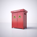 Hazardous Waste Temporary Storage Room Chemical Temporary Storage House Dangerous Goods 3d model