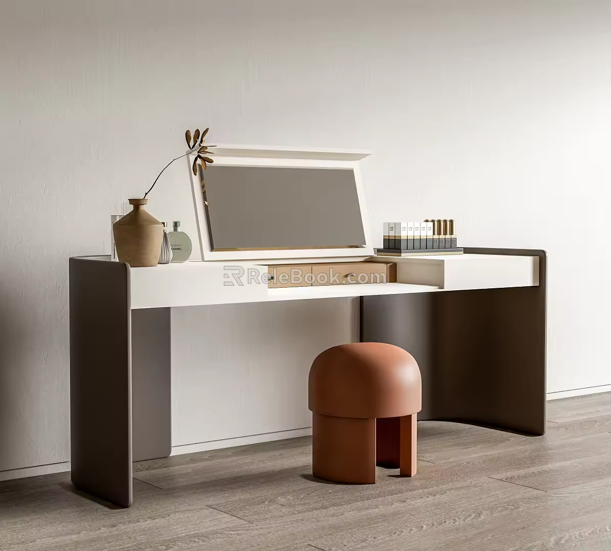 Modern Dressing Table Ottoman 3d model