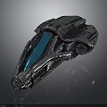 Futuristic Silver Space Vehicle With Streamlined Design Transparent Blue Cockpit For Space Exploration