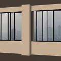 Sleek Casement Windows With Black Frames Clear Glass And City View In Modern Interior