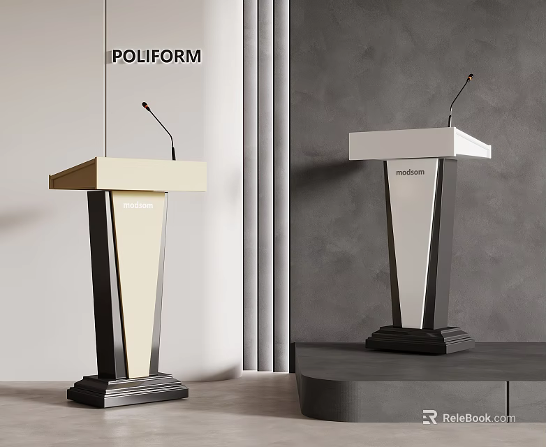 POLIFORM Contemporary Podium Design With Sleek Lines And Two Different Styles 3d model 