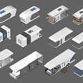 Modern Guesthouse Buildings With Modular Designs Solar Panels And Large Windows In Various Layouts
