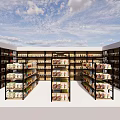 Modern Retail Store Interior With Neatly Arranged Shelves And Various Products