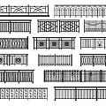 Various Decorative Fence Designs With Ornate Patterns And Architectural Styles 3d model